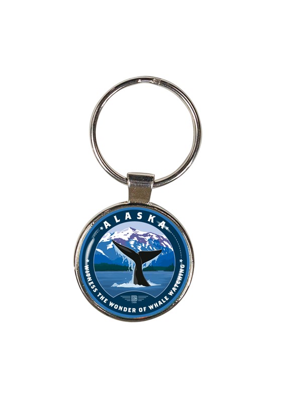 AK You Otter Be Here Circle Dome Key Ring | American Made
