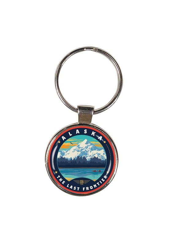 AK Wrangell Kayaks Circle Dome Key Ring| American Made