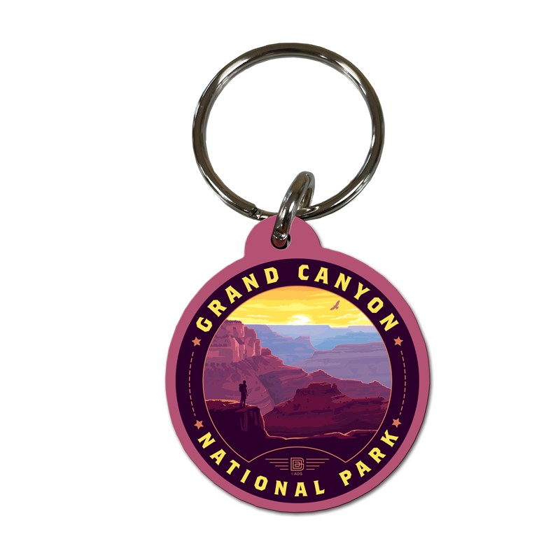 Grand Canyon NP Sunset Splendor Wood Key Ring| American Made