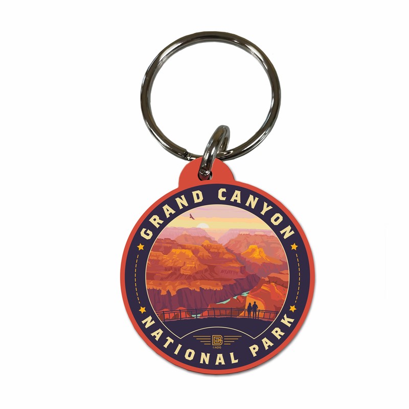 Grand Canyon NP Mather Point Sunset Wood Key Ring| American Made