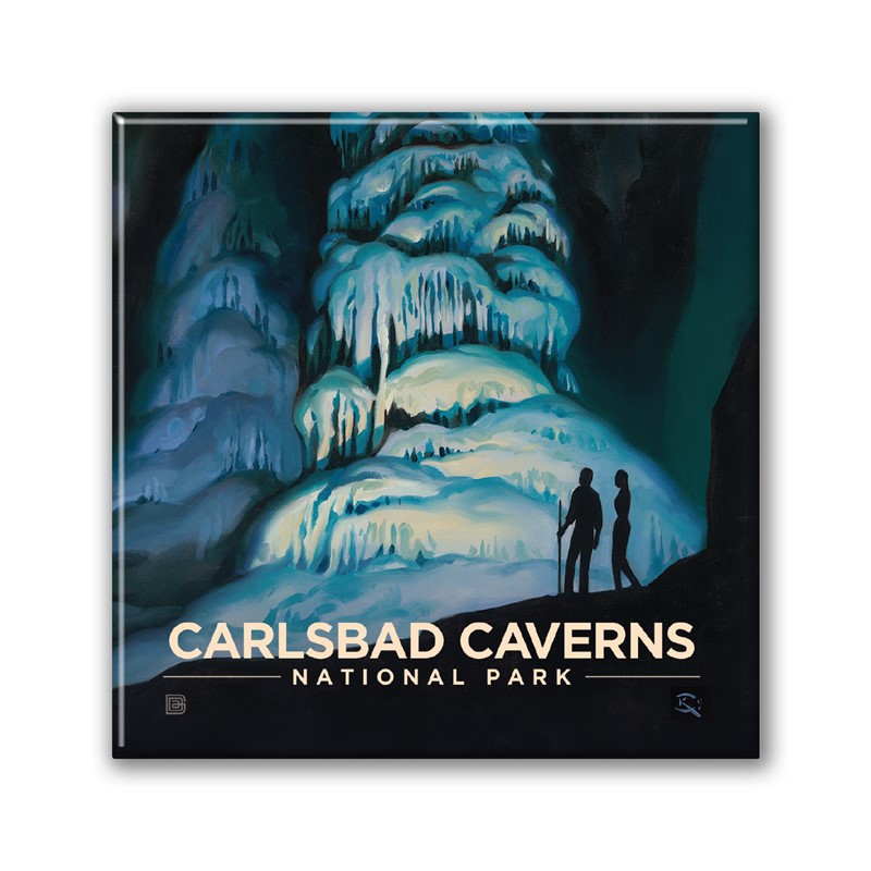 Carlsbad Caverns NP Big Room Square Magnet|Metal Magnet