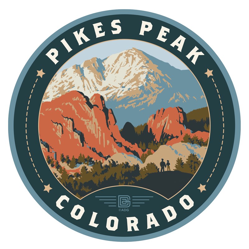 Pikes Peak Hiker's Delight | Circle Sticker
