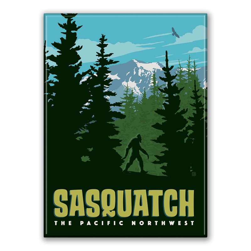 Sasquatch The Pacific NW Magnet| Metal Magnet
