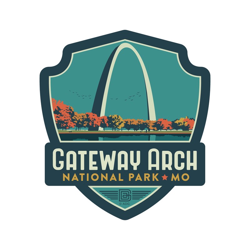 Gateway Arch NP Emblem Vinyl Magnet| Made in the USA