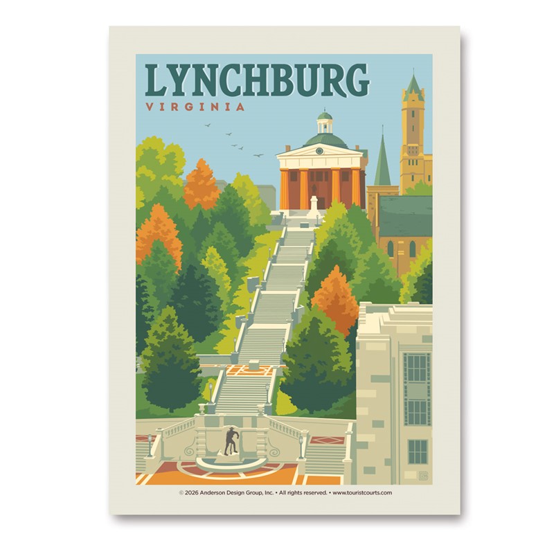 Lynchburg Courthouse Hill Vertical Sticker | Made in the USA