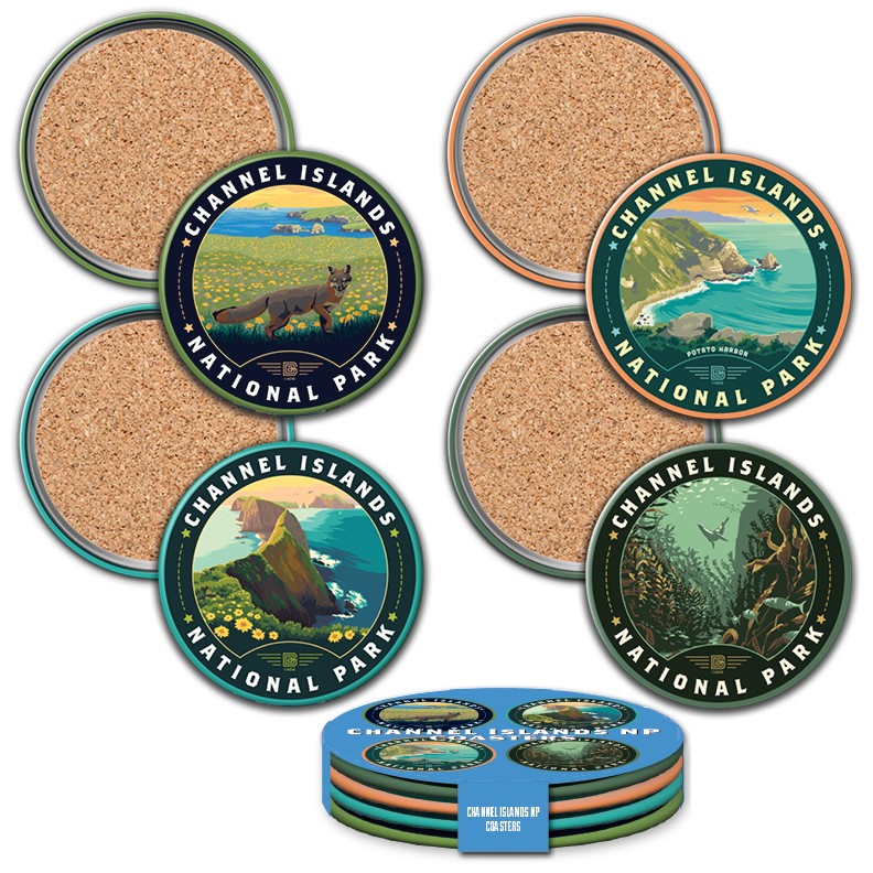 Channel Islands NP 4pk Circle Coasters| USA Made