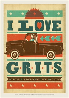 G.R.I.T.S. I Love Grits | Southern charm magnet
