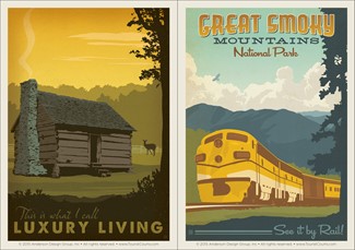 Luxury Living Cabin & Great Smoky Train | Double magnet