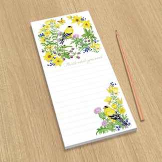 Goldfinch in Thistle | Songbird themed list pads