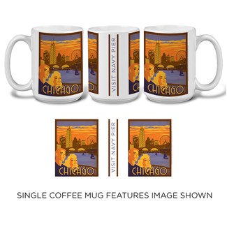 Chicago Navy Pier Mug | Chicago themed mugs