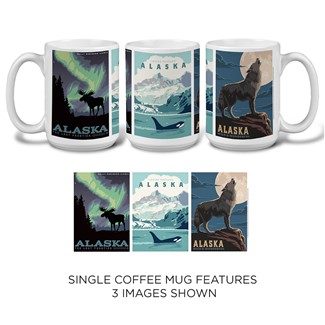 Alaska Triple Scene Mug | Alaska themed mugs