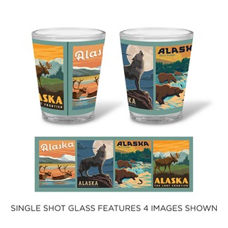 Alaska Scenes Shot Glass | Alaska themed shot