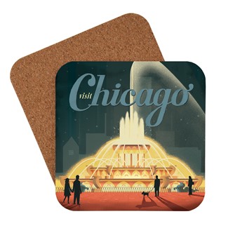 Chicago Buckingham Fountain Coaster | Made in the USA