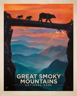 Great Smoky Bear Crossing Print |Made in the USA