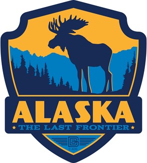 Alaska Moose Emblem Sticker | American Made