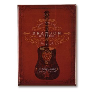Branson Red Guitar Metal Magnet