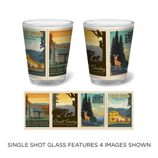 Great Smoky Scenes Shot Glass | Great Smoky themed