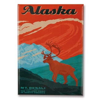 AK Denali Caribou Magnet | American Made