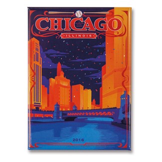 Celebrate Chicago Metal Magnet