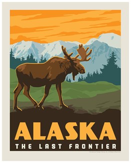AK Frontier Moose Print | Made in the USA