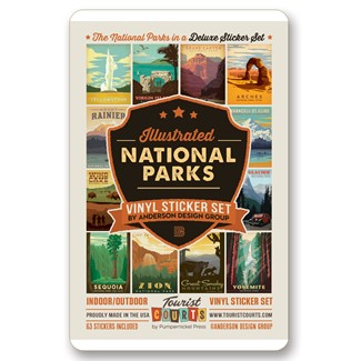 National Parks 63 Vertical Sticker Set