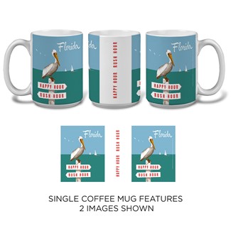 FL Rush Hour & Happy Hour | Perched Pelican Mug