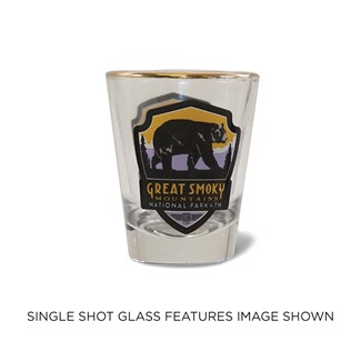 Great Smokey NP Emblem | National Park Shot Glass