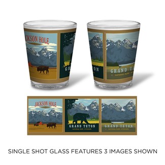 Grand Teton & Jackson Hole Triple Shot Glass