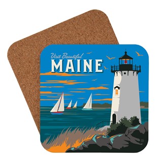 Visit Beautiful Maine | American Made Coaster