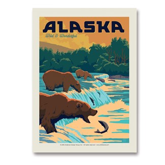 AK Fishing Bears | Vertical Sticker