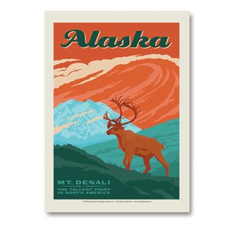 AK Denali Caribou | Vertical Sticker