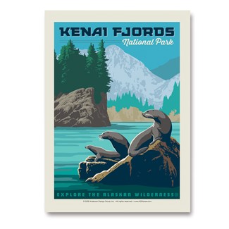 Kenai Fjords NP | Vertical Sticker