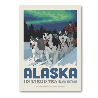 AK Dog Sled | Vertical Sticker