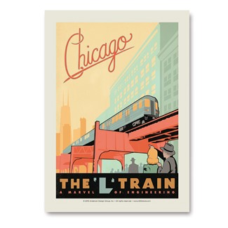 Chicago L-Train Vertical Sticker