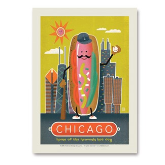 Chicago Hotdog Vertical Sticker