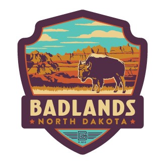 Badlands, ND Emblem Sticker