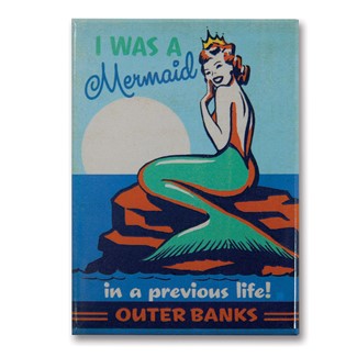 Outer Banks Mermaid Queen Metal Magnet