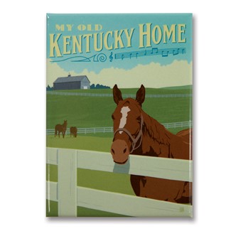 My Old Kentucky Home Horse Magnet | Metal Magnet