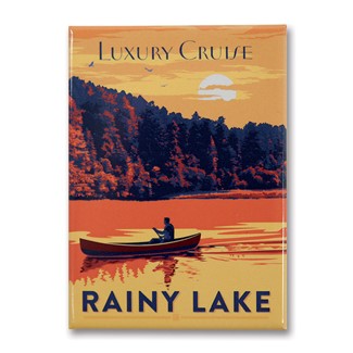 Rainy Lake Canoe Magnet | Metal Magnet