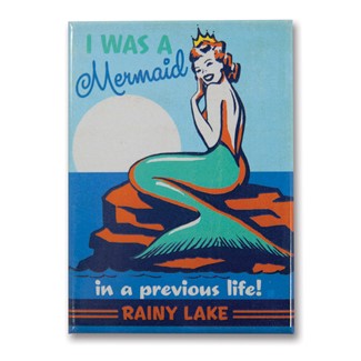 Rainy Lake Mermaid Queen Magnet | Metal Magnet