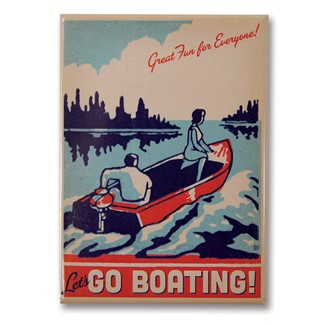 Let's Go Boating! Magnet | Metal Magnet
