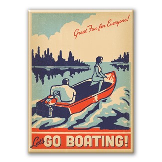 Let's Go Boating! Magnet | Metal Magnet