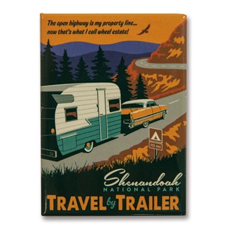 Shenandoah Travel by Trailer Magnet | Metal Magnet