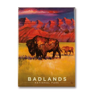 Badlands NP Bison Magnet | American Made Magnet