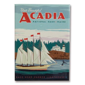 Acadia NP Bass Harbor Head Magnet| American Made Magnet