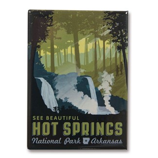 Hot Springs Metal Magnet| American Made Magnet