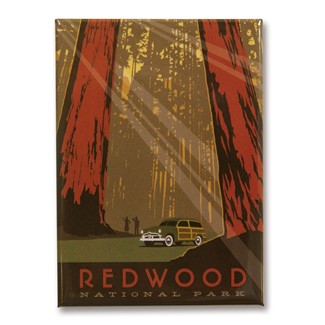 Redwood Metal Magnet| American Made Magnet