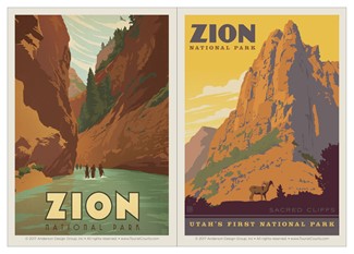 Zion Sacred & Narrows Vinyl Magnet Set