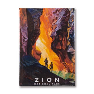 Zion Virgin River Narrows Magnet | Metal Magnet