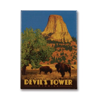 Devil's Tower, WY Magnet | Metal Magnet